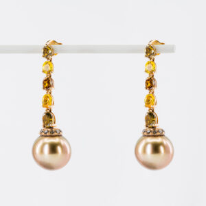 Orecchini pendenti perle fantasia Prestige - Gioielleria Casavola di Noci - gioiello in oro rosa 18 ct - idee regalo compleanno 60 anni donna