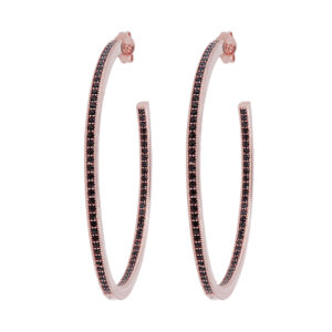 Bronzallure orecchini cerchio pavè WSBZ00349B - Gioielleria Casavola di Noci - idee regalo compleanno migliore amica - golden rosè con pietre naturali