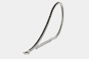 Bracciale uomo tennis oro brunito zirconi neri - Gioielleria Casavola di Noci - idee regalo compleanno 40 anni uomo
