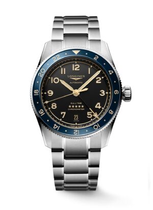 Longines Spirit Zulu Time L3.802.4.60.6 - Gioielleria Casavola di Noci - orologio automatico svizzero GMT - ghiera in ceramica color blu chiaro