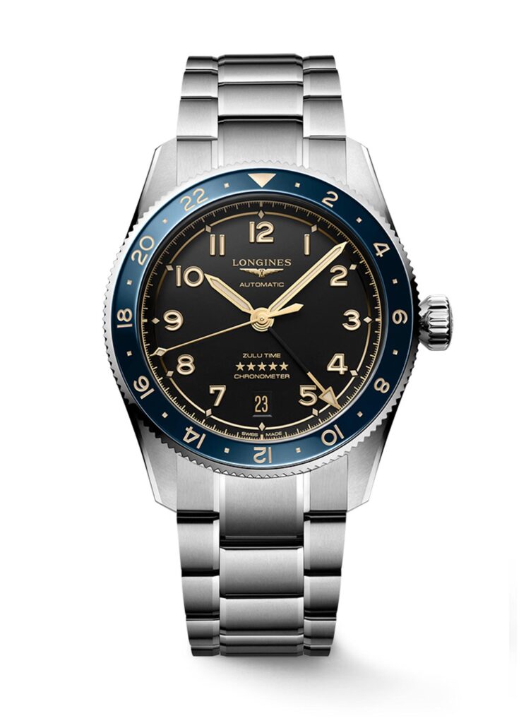 Longines Spirit Zulu Time L3.802.4.60.6 - Gioielleria Casavola di Noci - orologio automatico svizzero GMT - ghiera in ceramica color blu chiaro