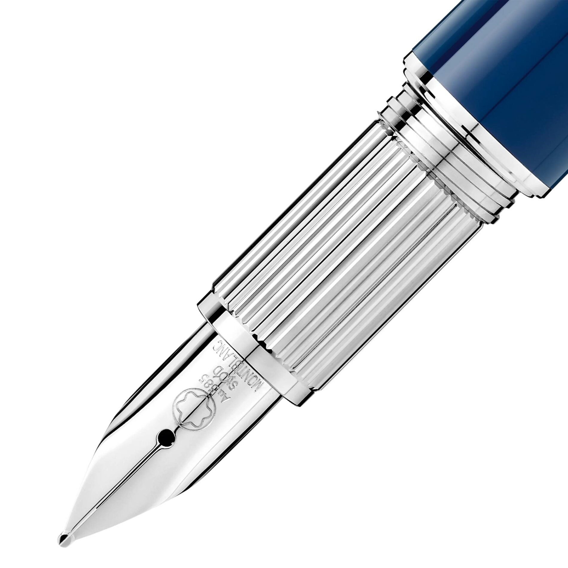 Montblanc StarWalker Blue Planet Doué stilografica 132436 - Gioielleria Casavola di Noci - pennino in oro bianco 14 carati