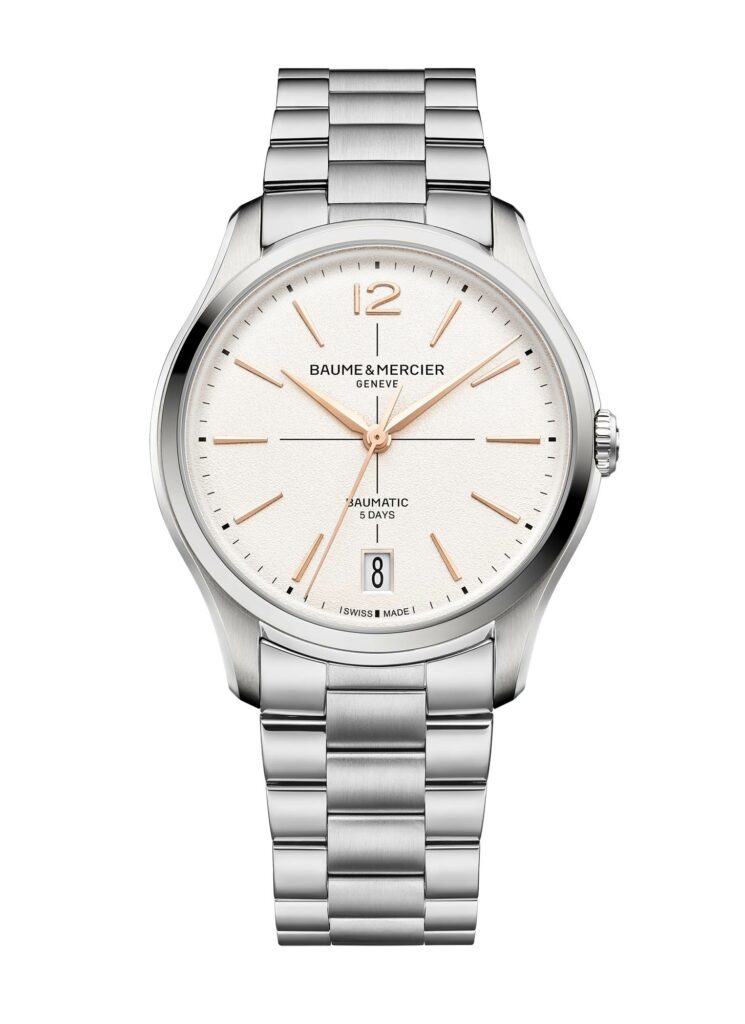Baume et Mercier Clifton Baumatic M0A10793 - Gioielleria Casavola di Noci - orologio automatico svizzero con calibro di manifattura - quadrante argentee