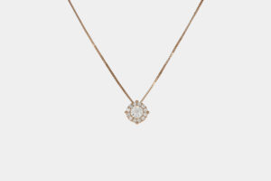Collana oro rosa invisibile zirconi 7.3 mm - Gioielleria Casavola di Noci - idee regalo compleanno fidanzata - per ragazze giovani
