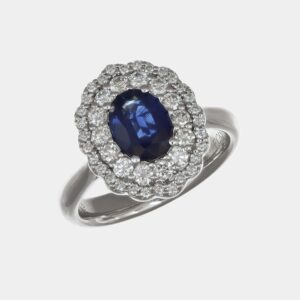 Anello zaffiro 1.28 ct Helianthus Nature White