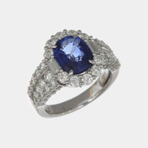 Anello zaffiro Royal Blue 2.66 ct Prestige White - Gioielleria Casavola di Noci - gioiello in oro bianco - idee regalo compleanno 50 anni donna