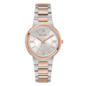 Bulova Classic Elegant 98L327 - Gioielleria Casavola di Noci - orologio al quarzo da donna con ghiera in acciaio INOX color oro rosa - quadrante argentato