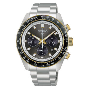 Seiko Prospex Speedtimer HBJ002P1 - Gioielleria Casavola di Noci - cronografo al quarzo con ricarica solare - cassa in acciaio INOX con ghiera color oro giallo