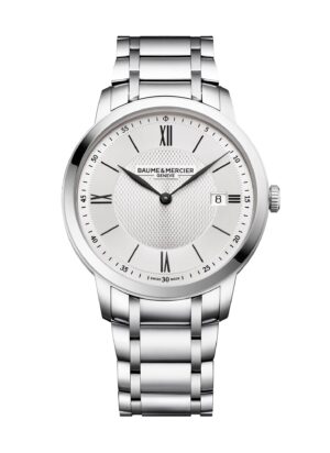 Baume et Mercier Classima M0A10883 - Gioielleria Casavola di Noci - orologio svizzero da uomo al quarzo - quadrante color argento opalino - lancette antracite