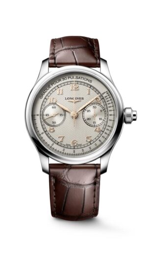 Longines Master Collection L2.960.4.78.2 - Gioielleria Casavola di Noci - cronografo monopulsante svizzero con carica manuale - cinturino in pelle di alligatore
